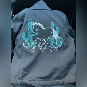 Cowgirl Hardware Horse Embroidered Vest 🐎 Western • Girls XS (5) • Ranch Rodeo
